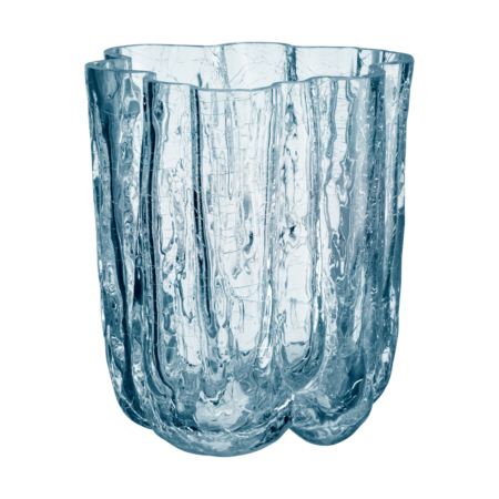 Kosta Boda Crackle vase cirkulær 12,1 cm Klar