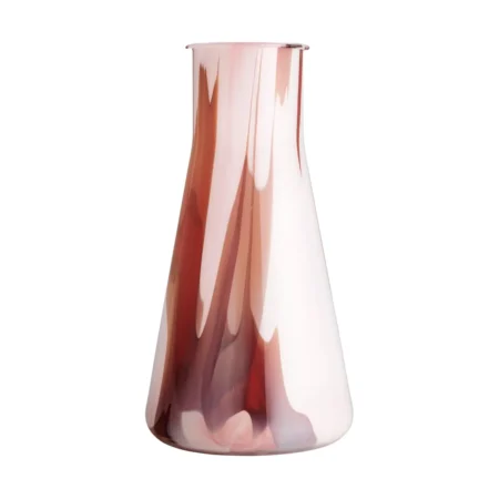 Kosta Boda Lab erlenmeyer vase 30,5 cm Rød-hvid-rosa