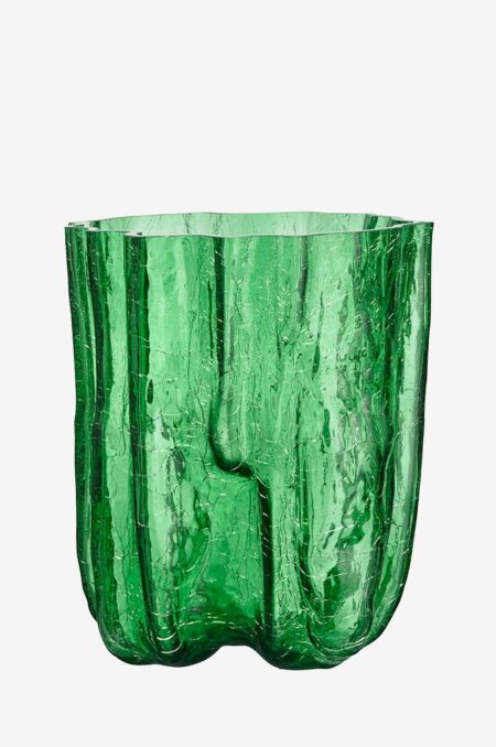 Kosta Boda - Vase Crackle H 27Cm - Grøn - Urtepotteskjulere & vaser - - Homeroom