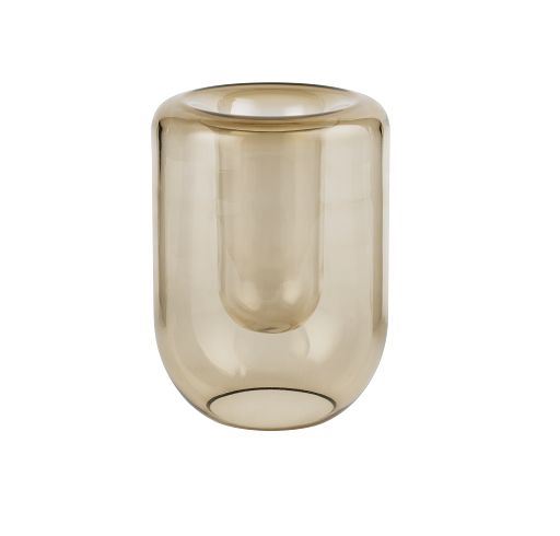 Kristina Dam Studio Opal Vase Large H: 20 cm - Brown Topaz / Glass Kristina Dam Studio Opal Vase Large H: 20 cm - Brown Topaz / Glass