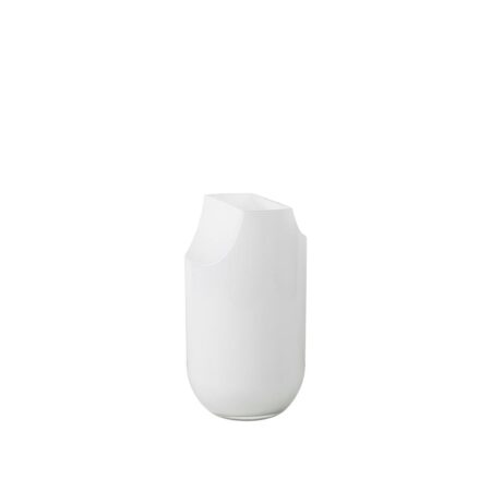 Kristina Dam Studio Serif Vase Small H: 28 cm - Opal White Glass