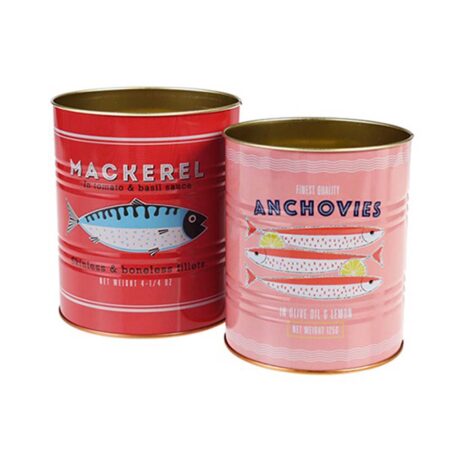 Kruka / plåtburk 2 pack Fish