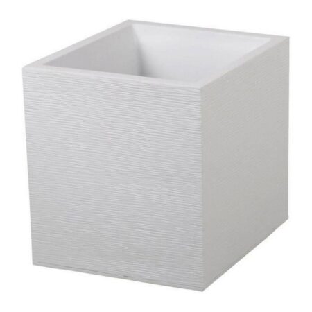 Krukke EDA Graphit - hvid, firkantet 39 × 39 × 43 cm