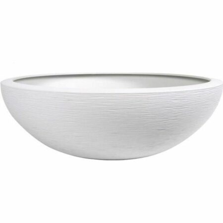 Krukke EDA Ø 59 cm - hvid plastik, cirkulær