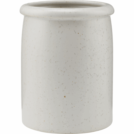 Krukke, HDPion, Grå;Hvid - Grey/White / Stoneware / h: 15 cm, dia: 11.5 cm
