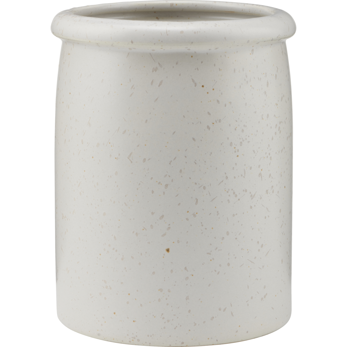 Krukke, HDPion, Grå;Hvid - Grey/White / Stoneware / h: 15 cm, dia: 11.5 cm Krukke, HDPion, Grå;Hvid - Grey/White / Stoneware / h: 15 cm, dia: 11.5 cm