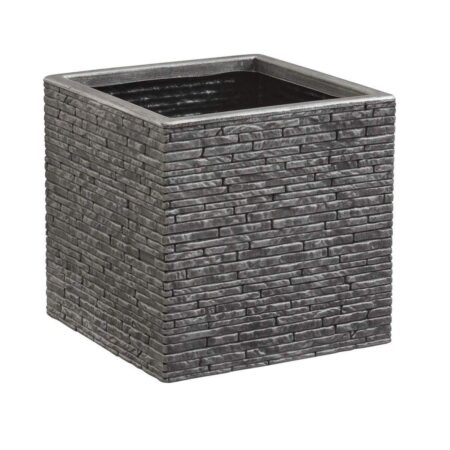 Krukke Strata firkantet 39 × 38 × 40 cm - grå plast