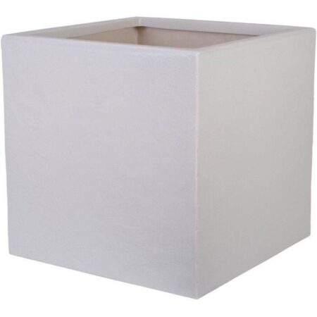 Krukke Strata lysegrå 39 × 38 × 40 cm - firkantet plastik