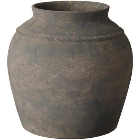 Krukke gråsort "Minerva" m/ snoet ring - åbning Ø:14 - Ib Laursen