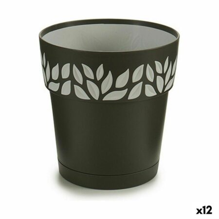 Krukke selvvandende Stefanplast Cloe - antracit, 15×15×15 cm (12 stk.)