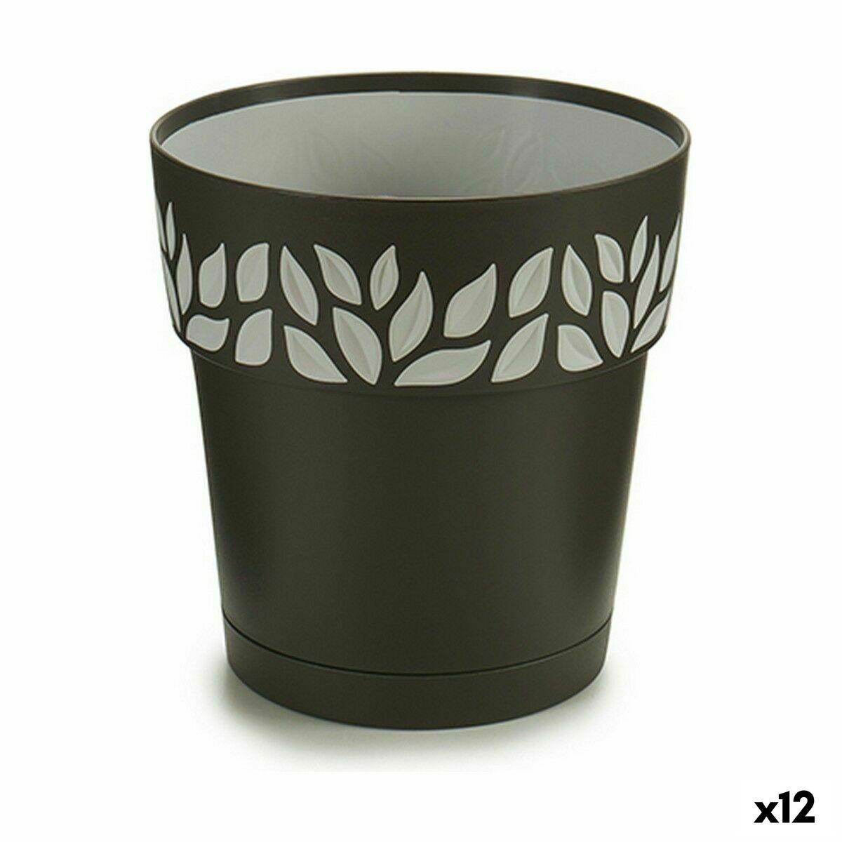 Krukke selvvandende Stefanplast Cloe - antracit, 15×15×15 cm (12 stk.) Krukke selvvandende Stefanplast Cloe - antracit, 15×15×15 cm (12 stk.)