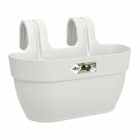 Krukke til altan Elho - hvid plast, rektangulær 24 × 36 × 26,5 cm