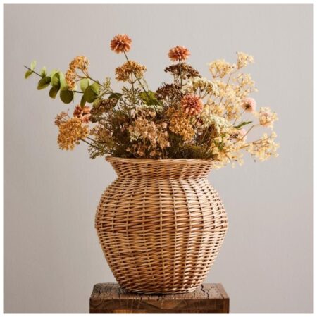 Krukke / vase af pileflet - Ib Laursen H:30