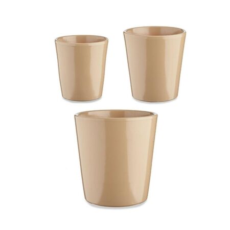 Krukker Ibergarden beige ler - konisk sæt, Ø14/Ø17/Ø22, 3 dele