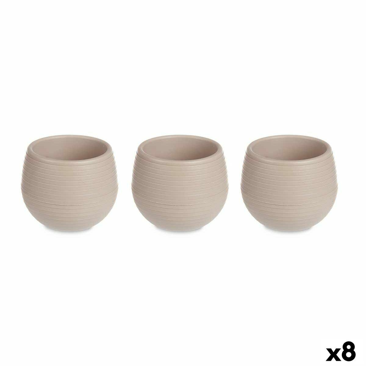 Krukker Ibergarden taupe plastik 8 x 8 x 7 cm - 8 stk. Krukker Ibergarden taupe plastik 8 x 8 x 7 cm - 8 stk.