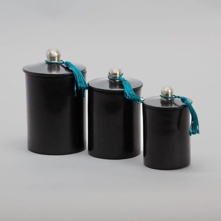 Krukker i stucco/tadlekt - sort S