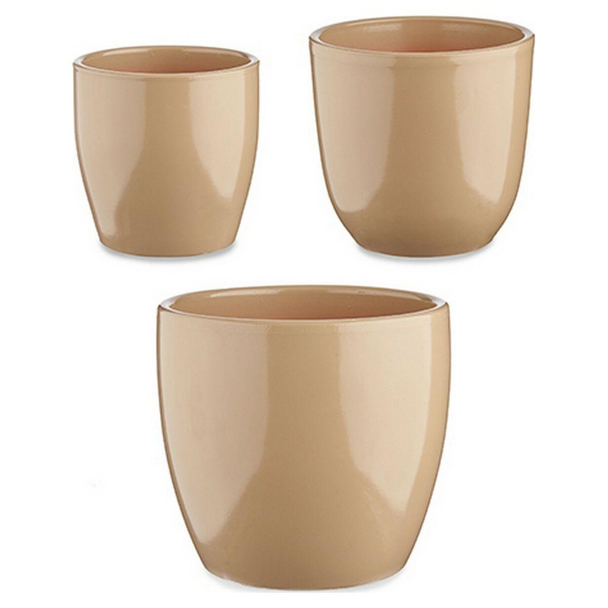 Krukker sæt Ibergarden - Beige ler 22,5 × 19 × 22,5 cm Krukker sæt Ibergarden - Beige ler 22,5 × 19 × 22,5 cm