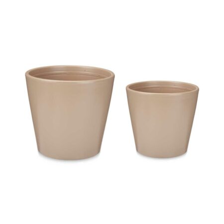 Krukker sæt Ibergarden beige ler Ø22 + Ø28 cm - 2 dele
