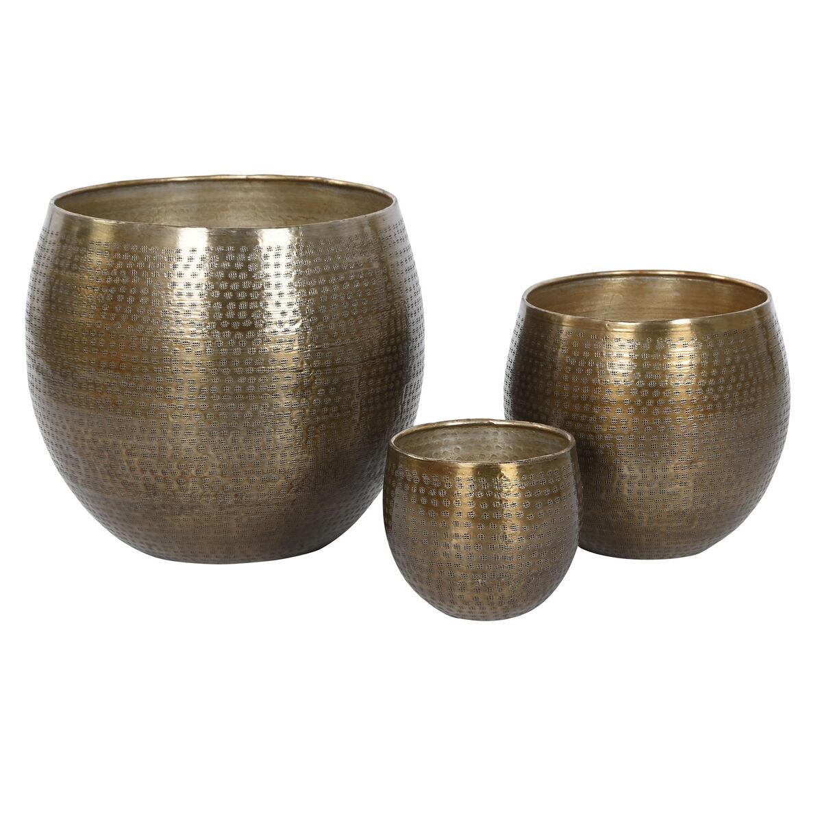 Krukkesæt - gylden aluminium, 47 × 47 × 40,5 cm Krukkesæt - gylden aluminium, 47 × 47 × 40,5 cm