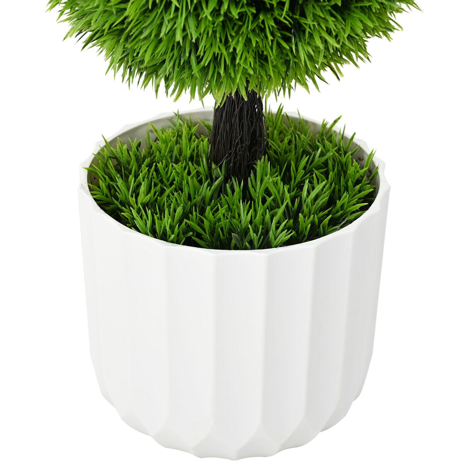 Kunstig Plante Kugleformet Fyr med Potte 24x90 cm Grøn Kunstig Plante Kugleformet Fyr med Potte 24x90 cm Grøn