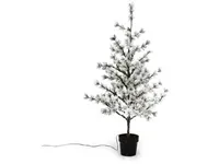 Kunstigt lærketræ i potte 120 cm med sne og lys (780-017)