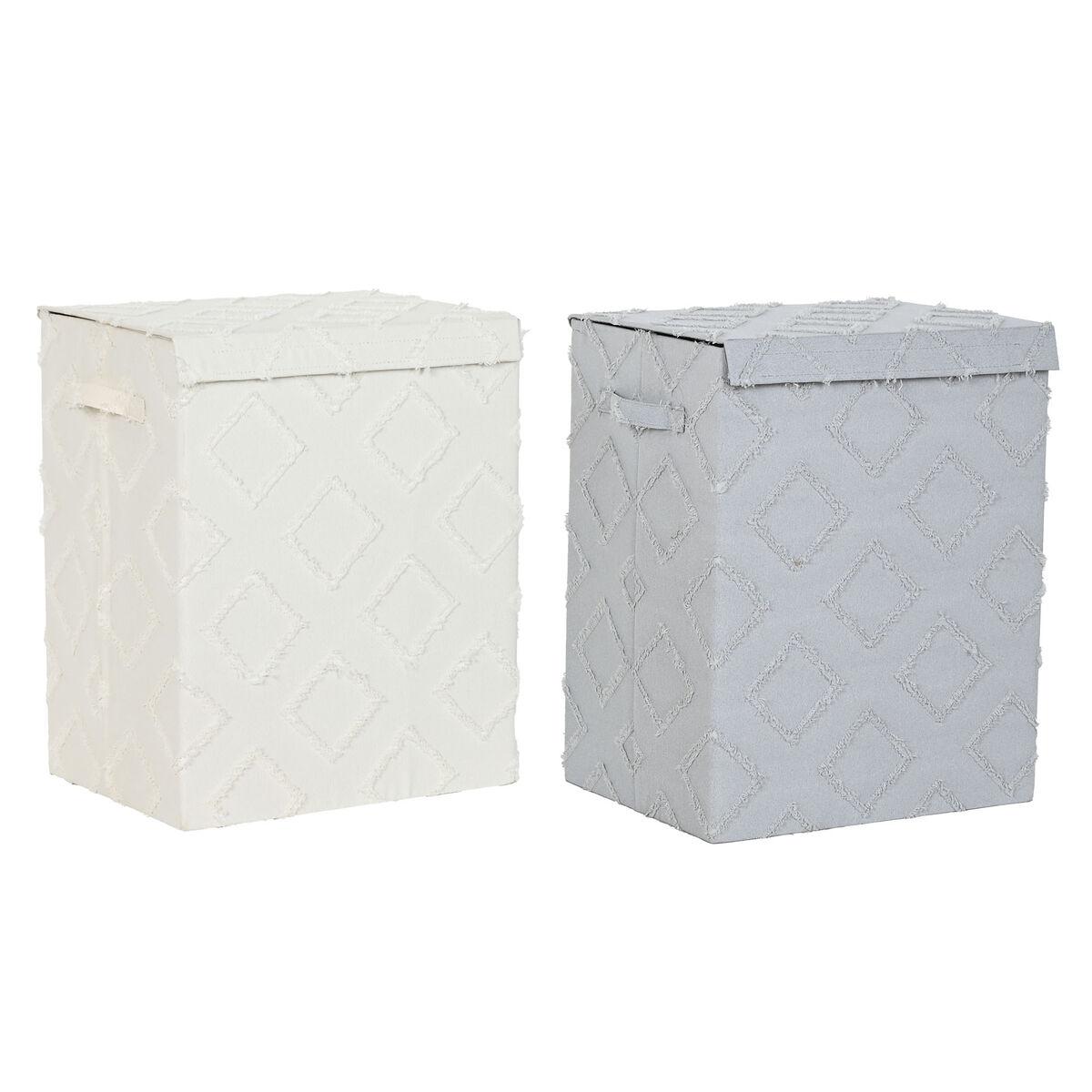 Kurv Home ESPRIT Grå Flødefarvet 40 x 30 x 50 cm (2 enheder) Kurv Home ESPRIT Grå Flødefarvet 40 x 30 x 50 cm (2 enheder)