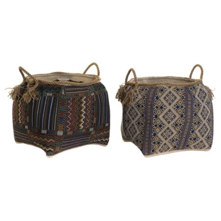 Kurv Naturlig fiber 41 x 41 x 40 cm Boho (2 enheder)
