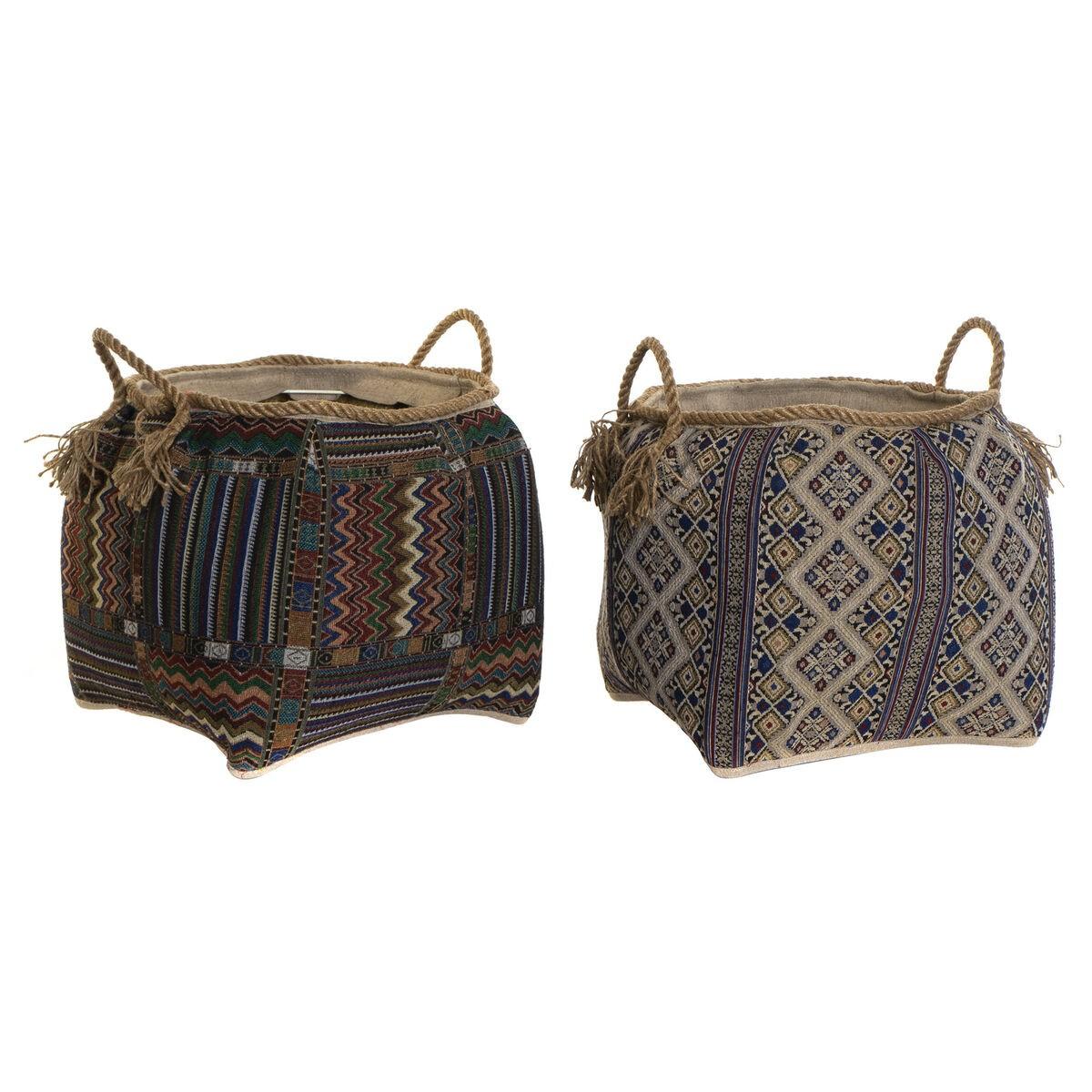 Kurv Naturlig fiber 41 x 41 x 40 cm Boho (2 enheder) Kurv Naturlig fiber 41 x 41 x 40 cm Boho (2 enheder)