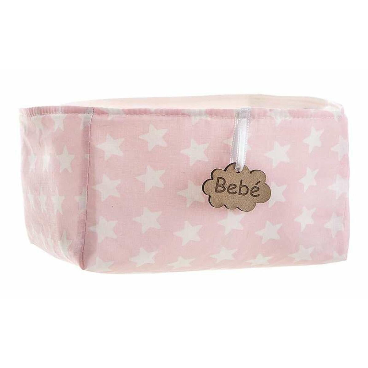 Kurv Pink Stjerner 18 x 14 x 10,5 cm Kurv Pink Stjerner 18 x 14 x 10,5 cm