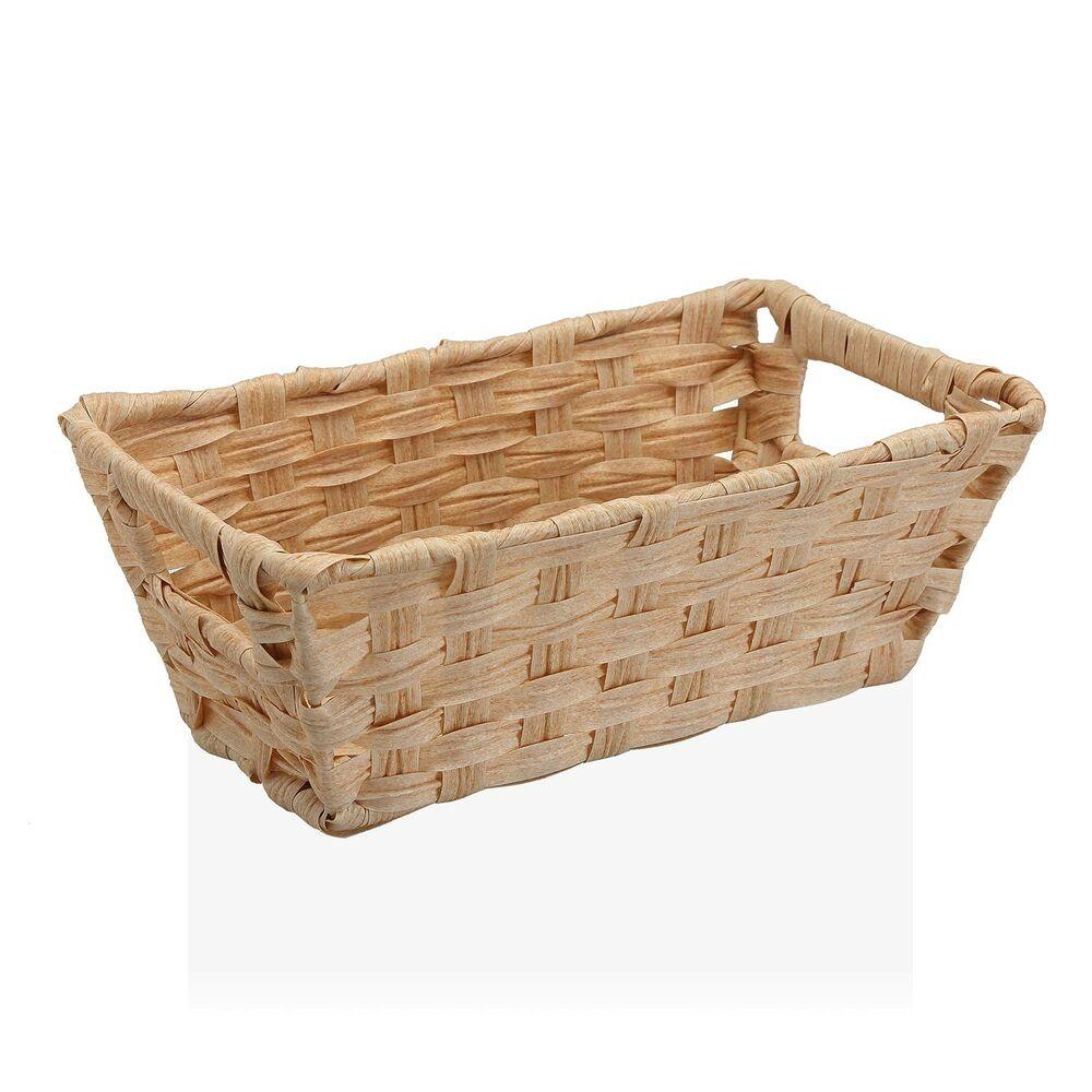 Kurv Versa Beige Med håndtag Polyetylen (17 x 11,5 x 29 cm) Kurv Versa Beige Med håndtag Polyetylen (17 x 11,5 x 29 cm)