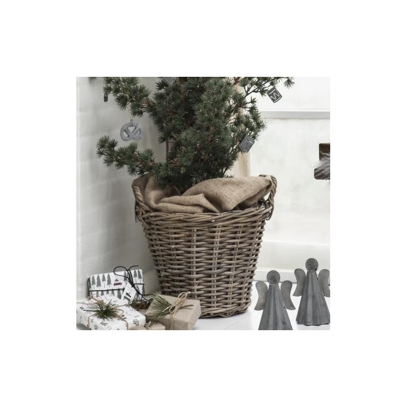 Kurv konisk rattan m/ plast - Ib Laursen H: 36 cm Kurv konisk rattan m/ plast - Ib Laursen H: 36 cm