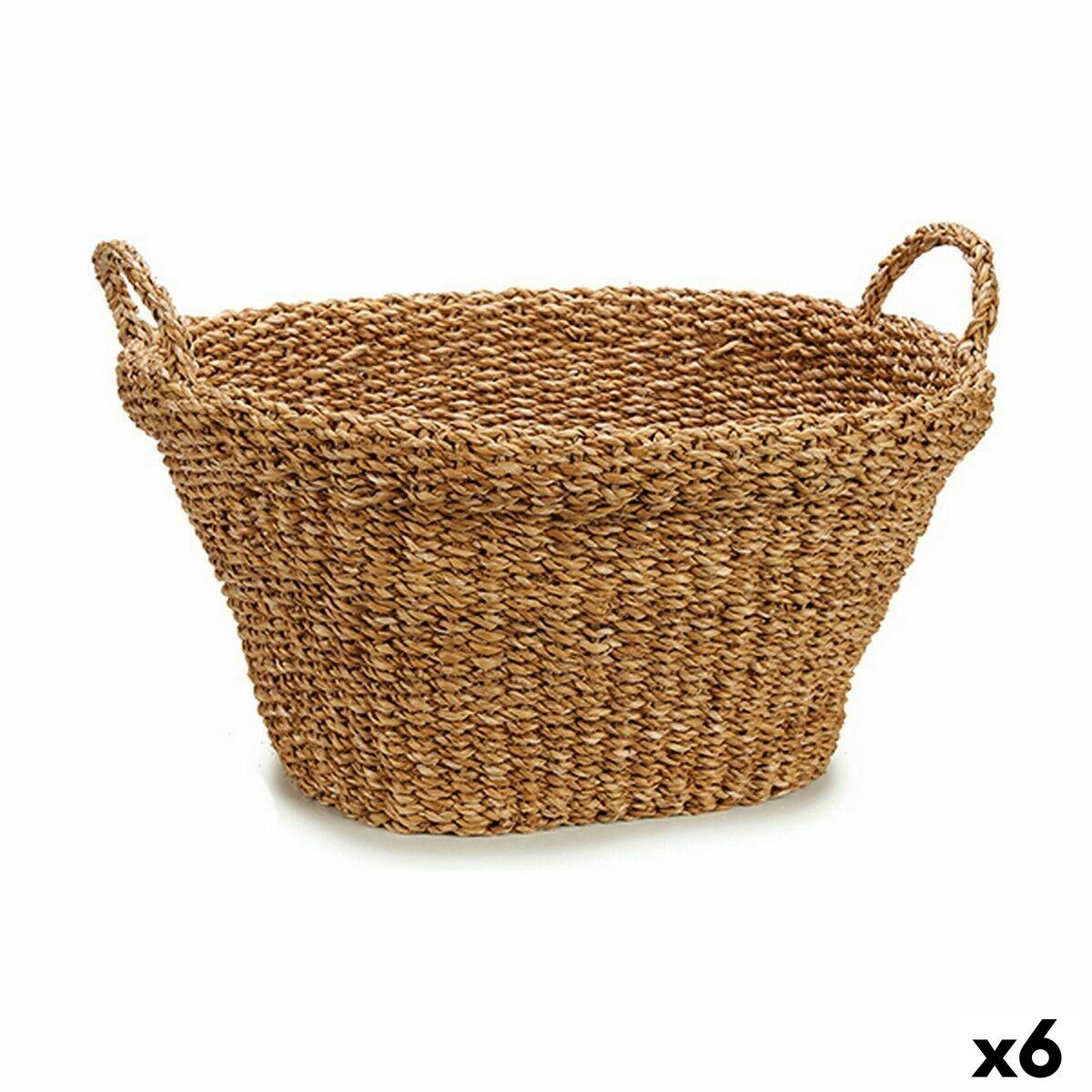 Kurv med håndtag - brun, 32 l (58 × 27 × 52 cm) - 6 stk. Kurv med håndtag - brun, 32 l (58 × 27 × 52 cm) - 6 stk.