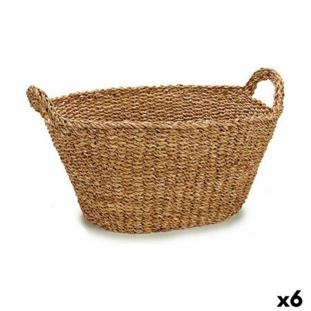 Kurv med håndtag - brun, 50 l, 60 × 31 × 43 cm (6 stk.)