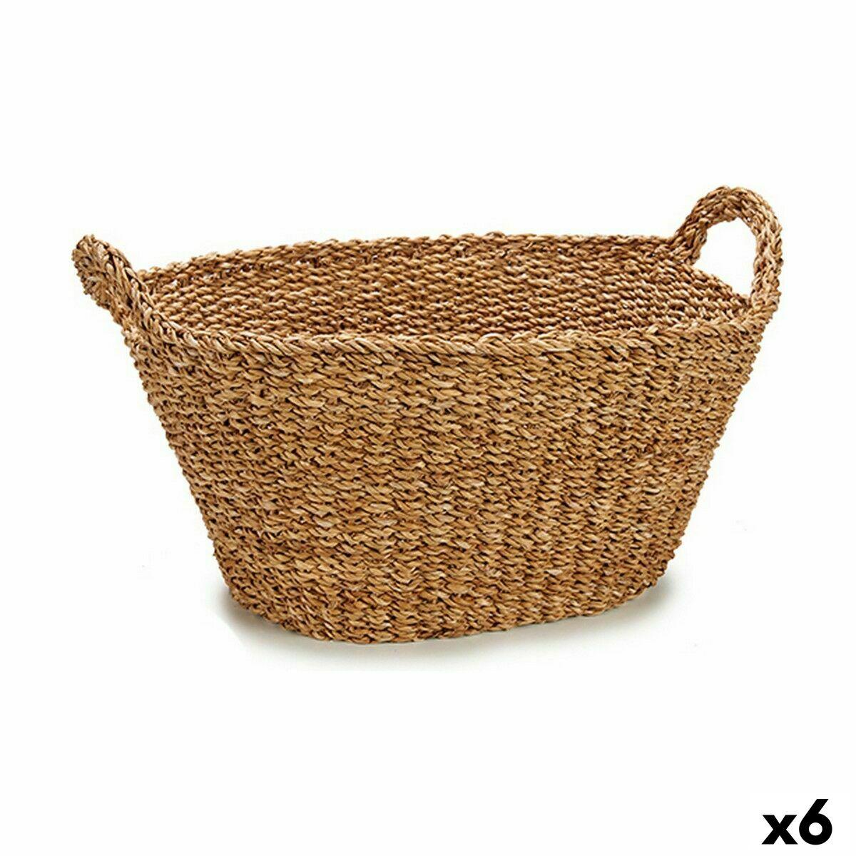 Kurv med håndtag - brun, 50 l, 60 × 31 × 43 cm (6 stk.) Kurv med håndtag - brun, 50 l, 60 × 31 × 43 cm (6 stk.)