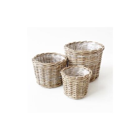 Kurv rattan rund - Aafod vælg ml. 3 str.