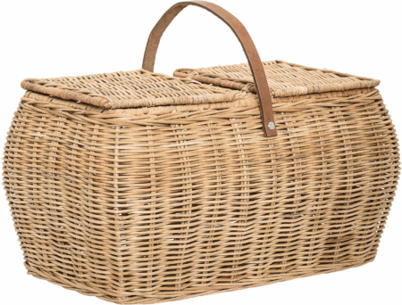 Kurv/Opbevaringskurv i rattan Bloomingville Nordic natur 44x26x26 cm