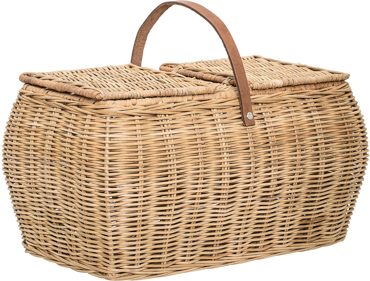 Kurv/Opbevaringskurv i rattan Bloomingville Nordic natur 44x26x26 cm Kurv/Opbevaringskurv i rattan Bloomingville Nordic natur 44x26x26 cm
