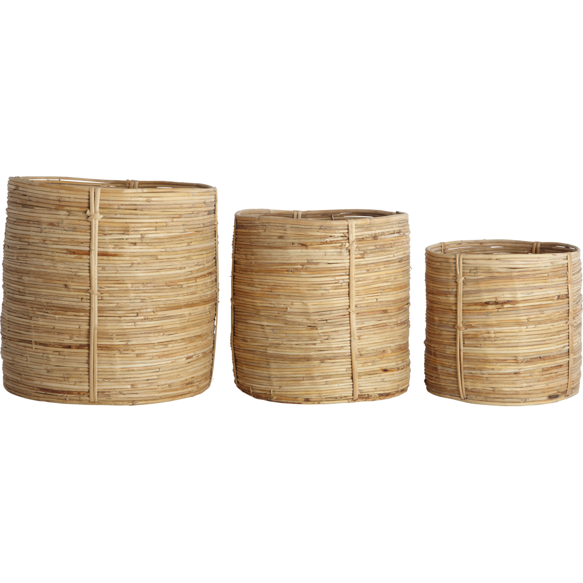 Kurve, HDChaka, Natur - Nature / Rattan , Bamboo / S:, h: 22 cm, dia: 22 cm, M:, h: 26 cm, dia: 26 cm, L:, h: 3 Kurve, HDChaka, Natur - Nature / Rattan , Bamboo / S:, h: 22 cm, dia: 22 cm, M:, h: 26 cm, dia: 26 cm, L:, h: 3