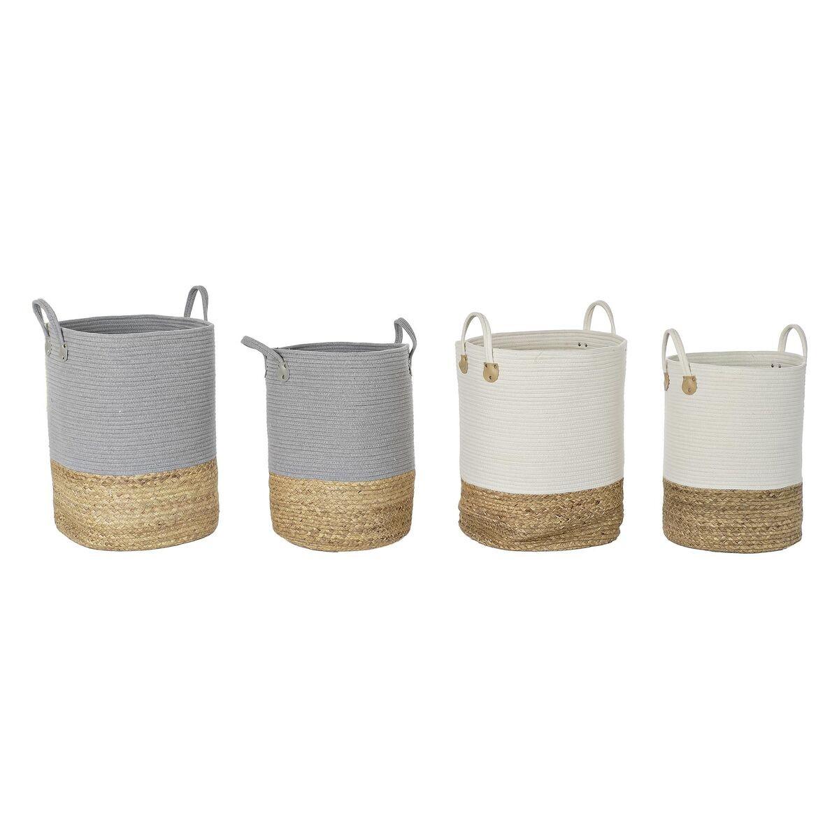 Kurvesæt 40 x 40 x 52 cm Naturlig fiber Boho (2 enheder) Kurvesæt 40 x 40 x 52 cm Naturlig fiber Boho (2 enheder)