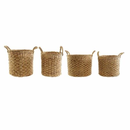 Kurvesæt DKD Home Decor Jute (4 stk)