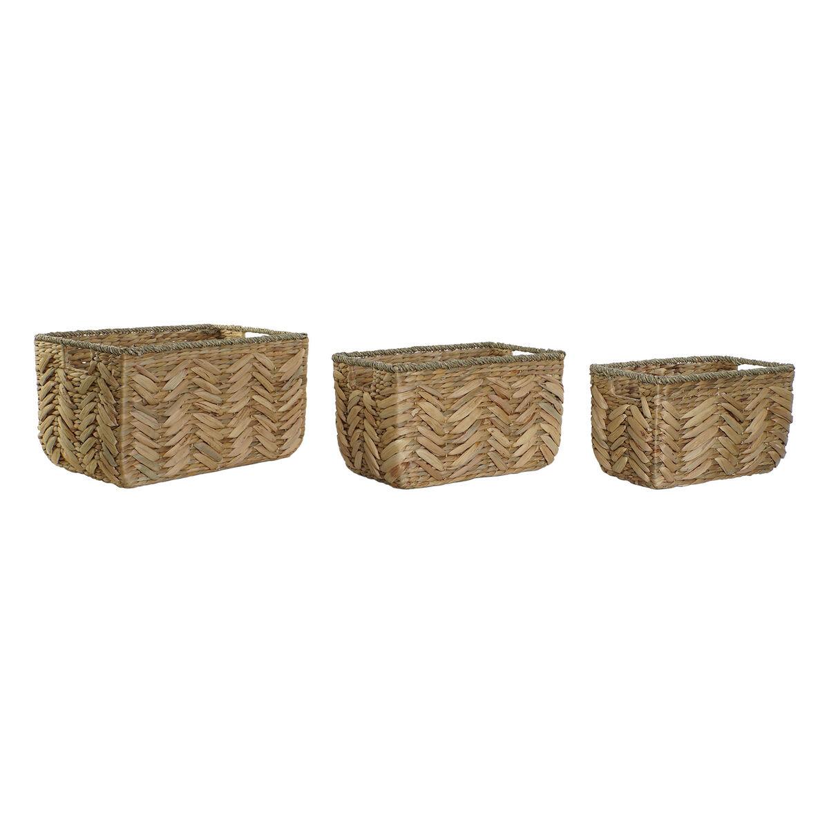 Kurvesæt Home ESPRIT Natur Havgræs Naturlig fiber Boho (3 Dele) Kurvesæt Home ESPRIT Natur Havgræs Naturlig fiber Boho (3 Dele)