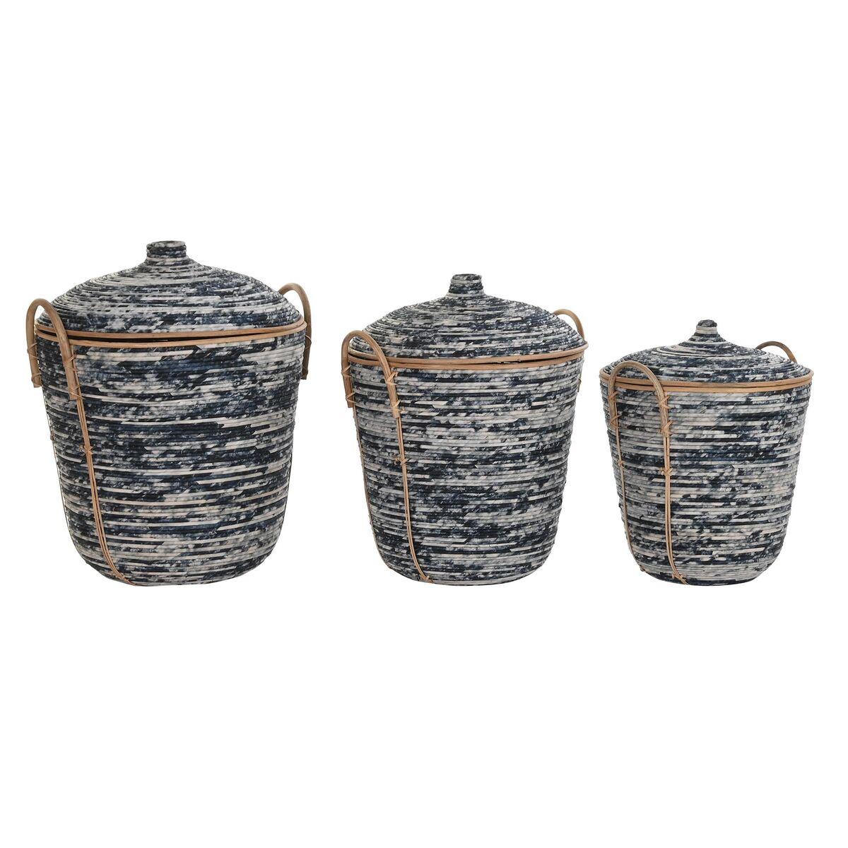 Kurvesæt Rattan Boho (51 x 51 x 65 cm) Kurvesæt Rattan Boho (51 x 51 x 65 cm)