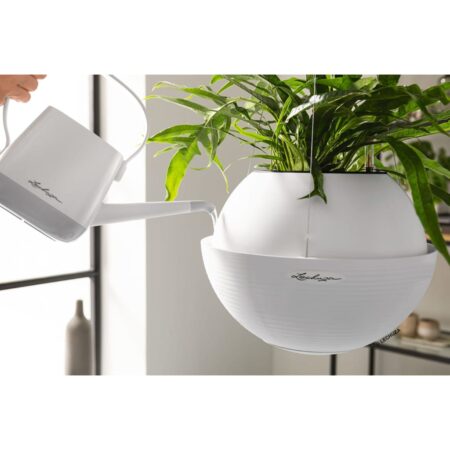 LECHUZA hængende plantekrukke BOLA Color 23 ALL-IN-ONE hvid
