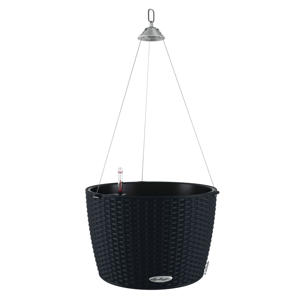 LECHUZA hængende plantekrukke NIDO Cottage 35 ALL-IN-ONE grafitsort LECHUZA hængende plantekrukke NIDO Cottage 35 ALL-IN-ONE grafitsort