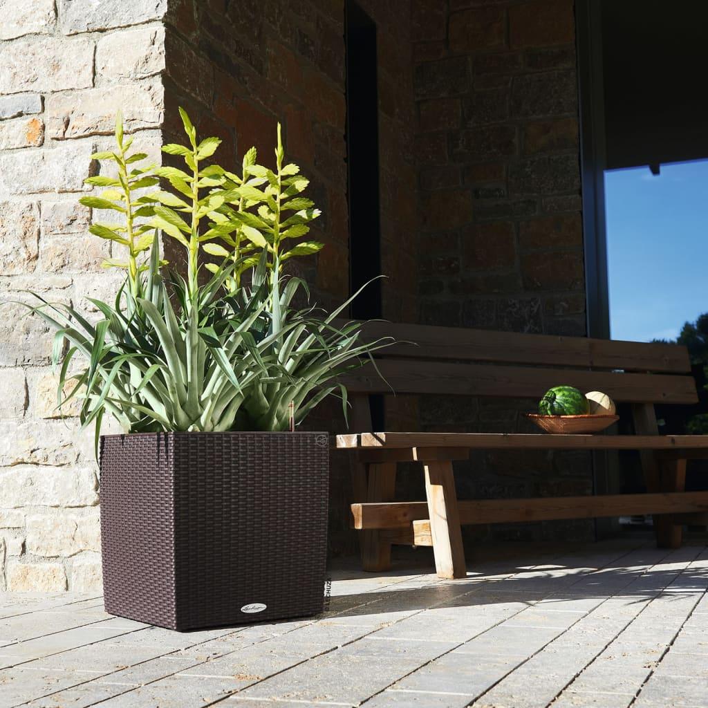 LECHUZA plantekrukke CUBE Cottage 40 ALL-IN-ONE mokkafarvet LECHUZA plantekrukke CUBE Cottage 40 ALL-IN-ONE mokkafarvet