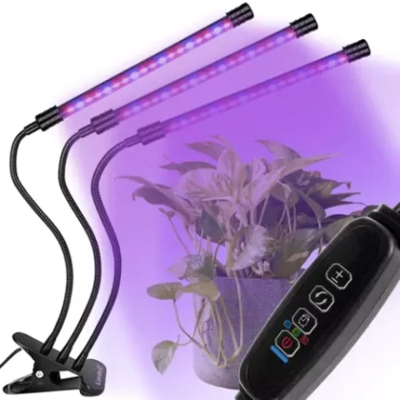LED Plantebelysning - Triple Plante lampe Fuldt Spektrum med Klemme