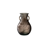 LEONARDO 049794, Krukkeformet vase, Glas, Brun, Blank/mat, Brun, Bord