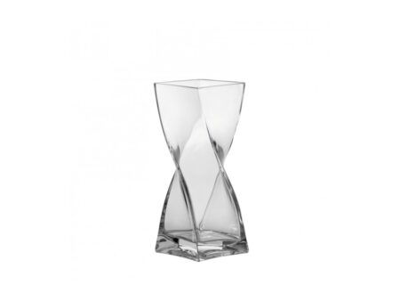 LEONARDO Swirl, Firkantet vase, Glas, Transparent, Transparent, 250 mm, 100 mm