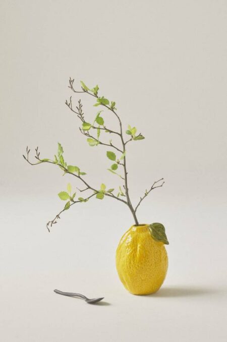 LIMONE vase - h⌀jde 19 cm Gul/gr⌀n
