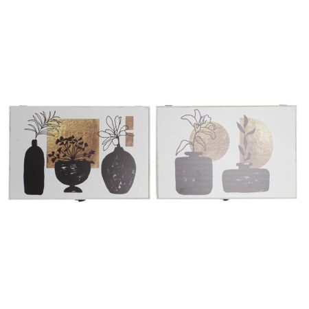 Låg Vase Træ MDF 2 enheder 46,5 x 6 x 31,5 cm